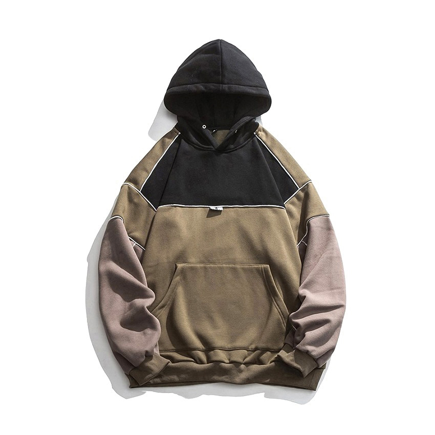 Fashion High Quality Custom Cotton Splicing Men Hoodies